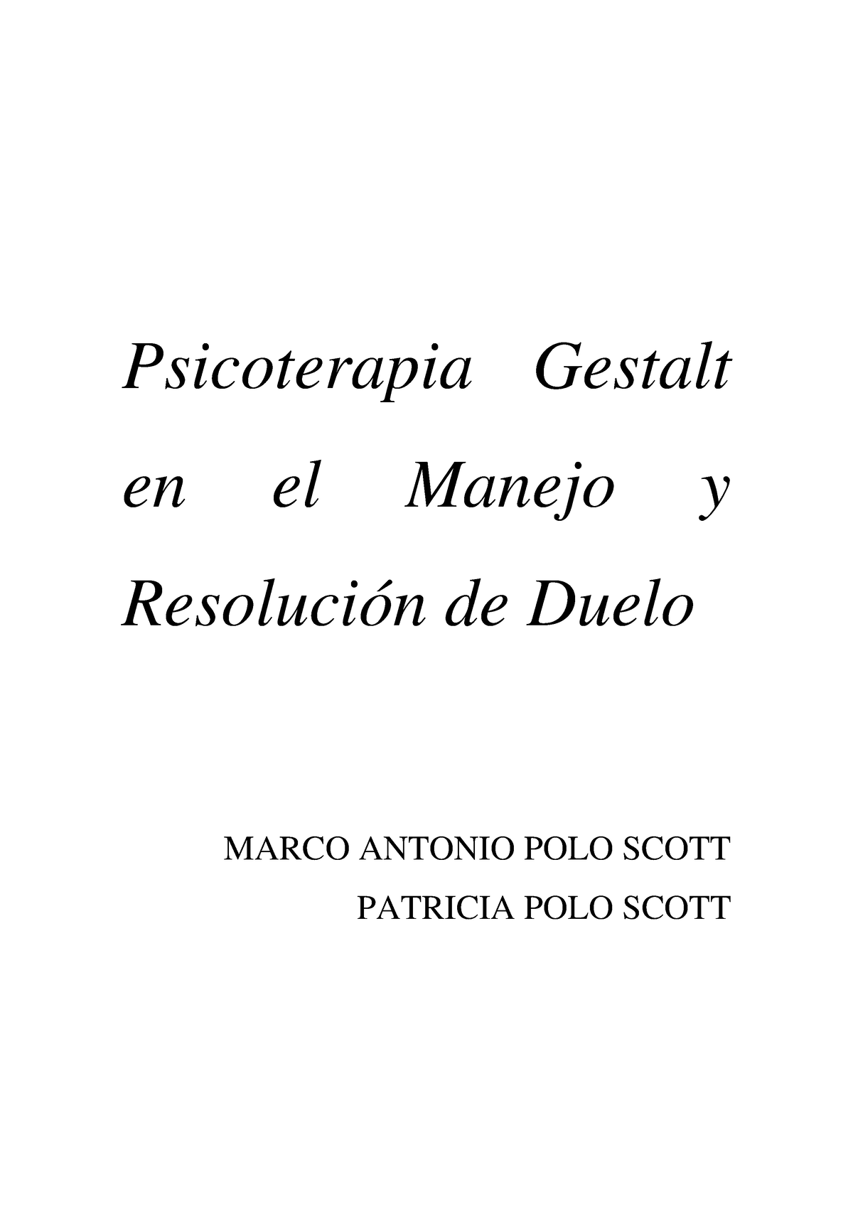 Psicoterapia Gestalt En El Manejo Y Resolucion De Duelo Psicoterapia Gestalt En El Manejo Y 0100