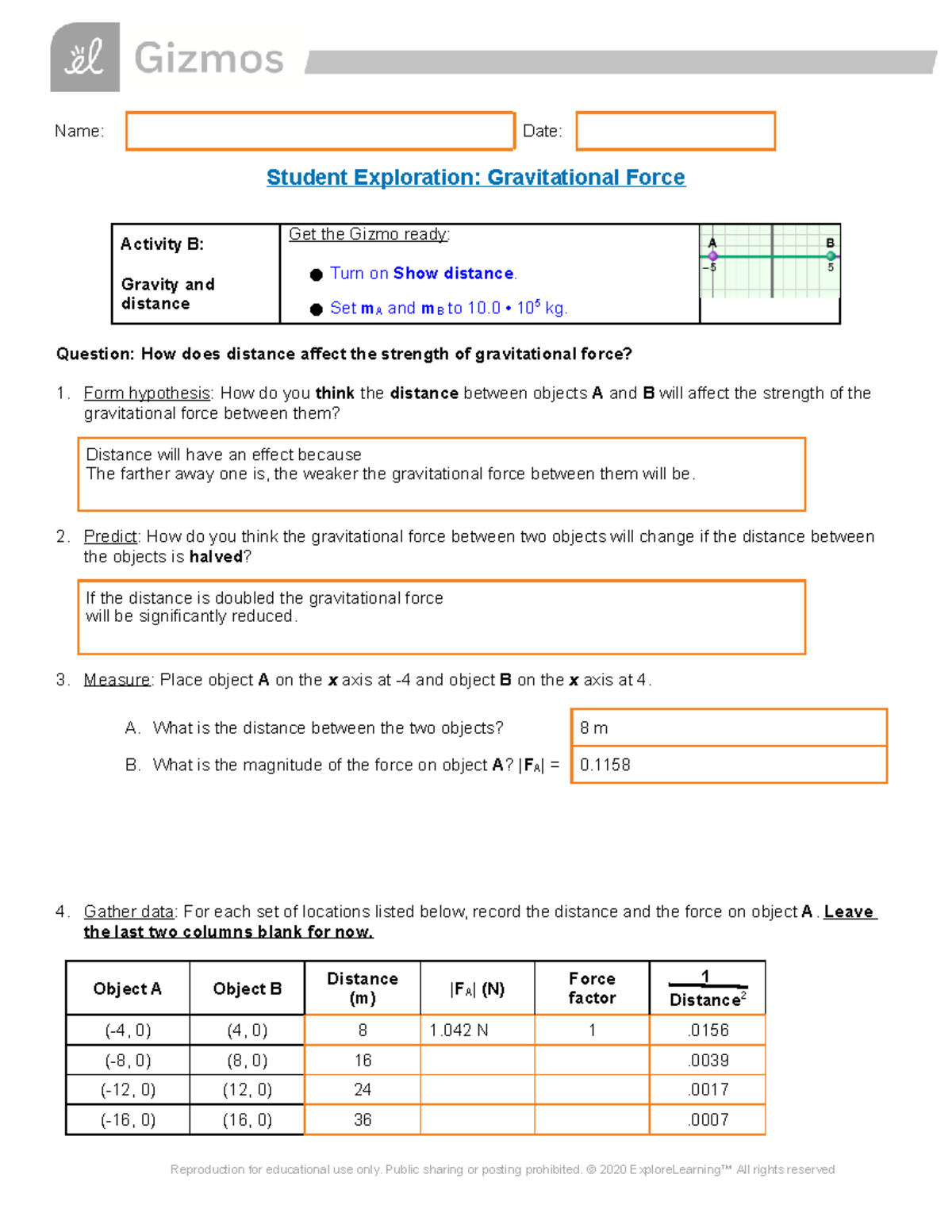 gizmo-gravitational-force-activity-b-name-date-student-exploration