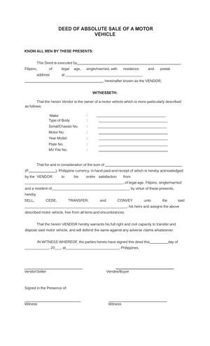 Voluntary Surrender Of Vehicle - VOLUNTARY SURRENDER OF MOTOR VEHICLE ...