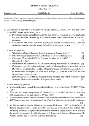EV assignment 3 BMS Charger - Assignment- Electric Vehicles: Battery ...