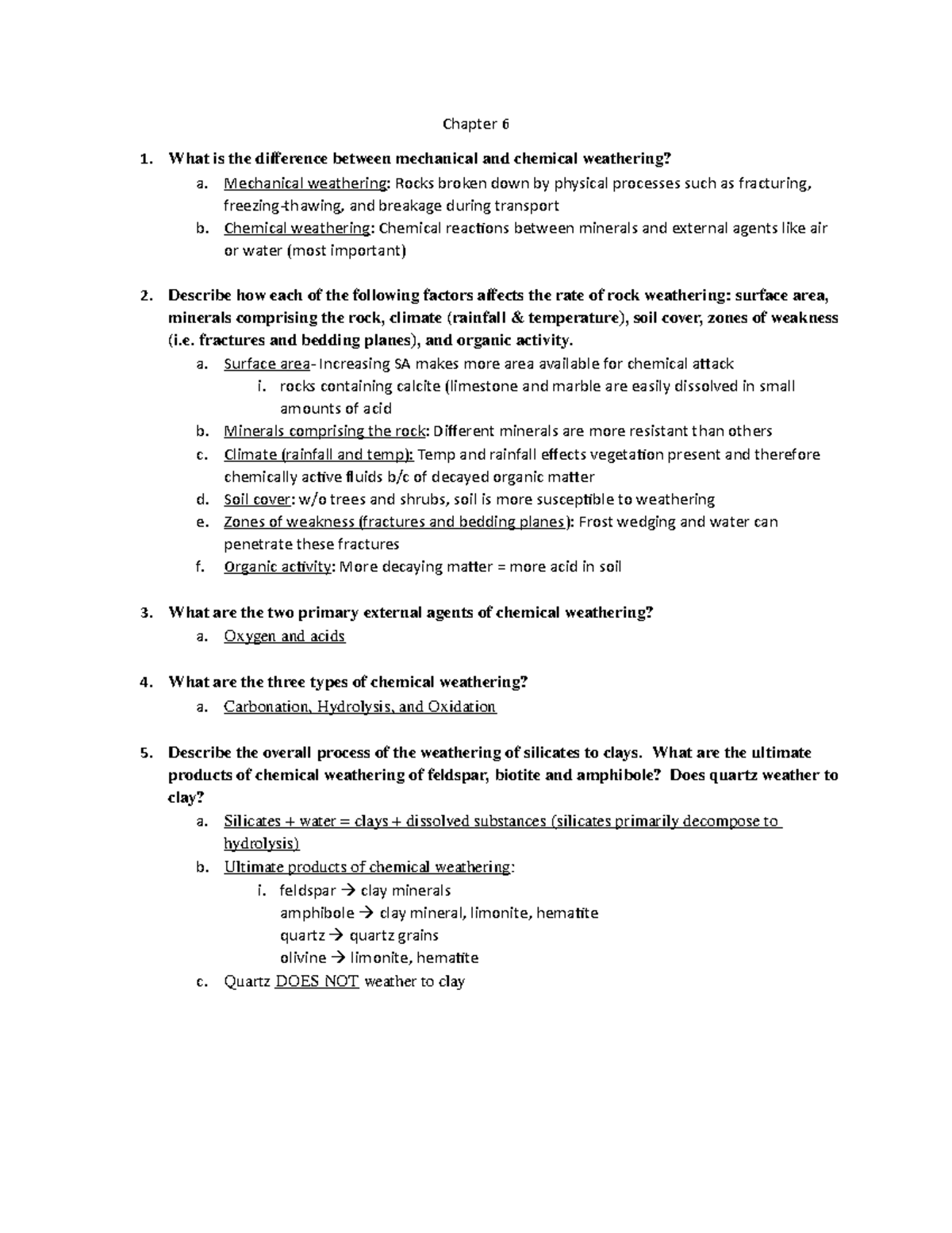 Module 6 - GEOL 1330 - Chapter 6 1. What is the difference between ...