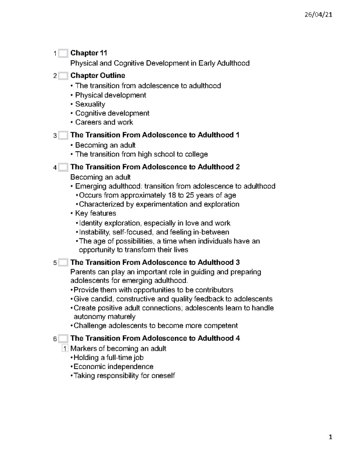 CH 11 notes - Chapter 11 Physical and Cognitive Development in Early ...