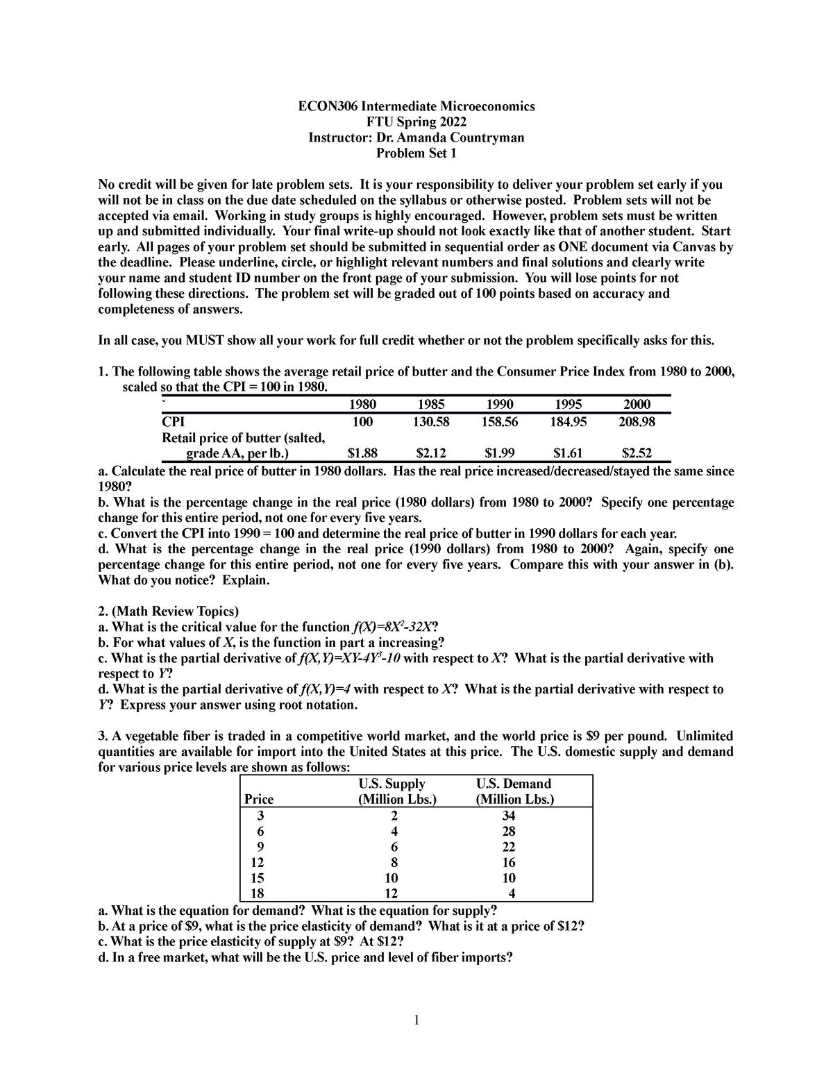 Homework 1-1Homework 1-1 Homework 1-1 - ECON306 Intermediate ...