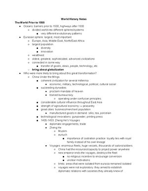 History Exam Study Guide - Final Exam Study Guide: World History Part ...