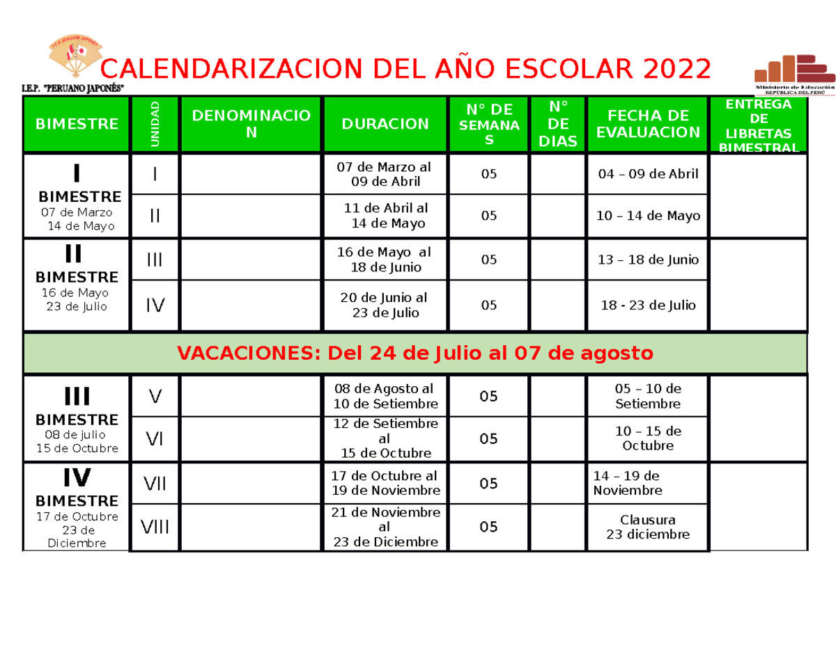 Que año escolar estamos 2022 6