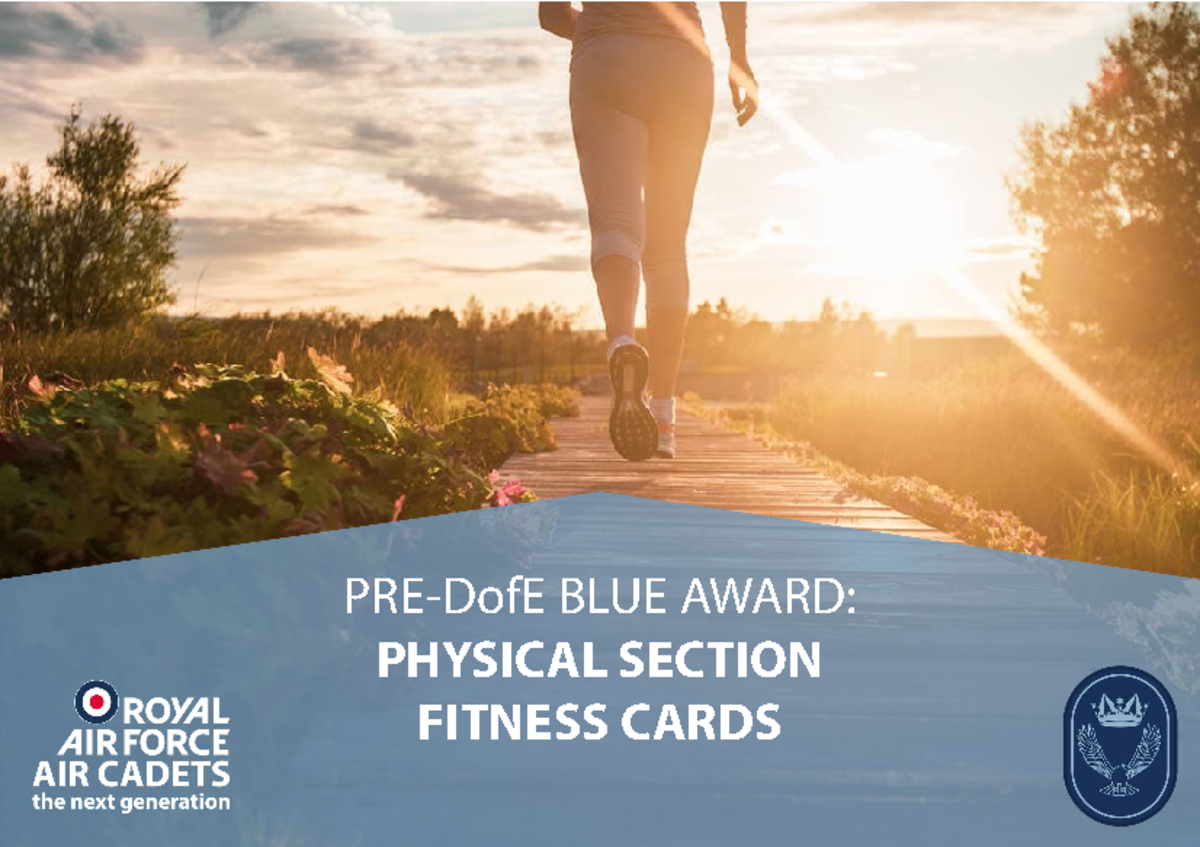 Blue Dof E Fitness Cards - PRE-DofE BLUE AWARD: PHYSICAL SECTION ...