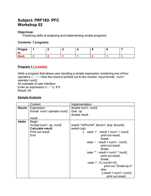 Workshop 03 Solution | Coding Answer For Workshop 3 PRF192 - Subject ...