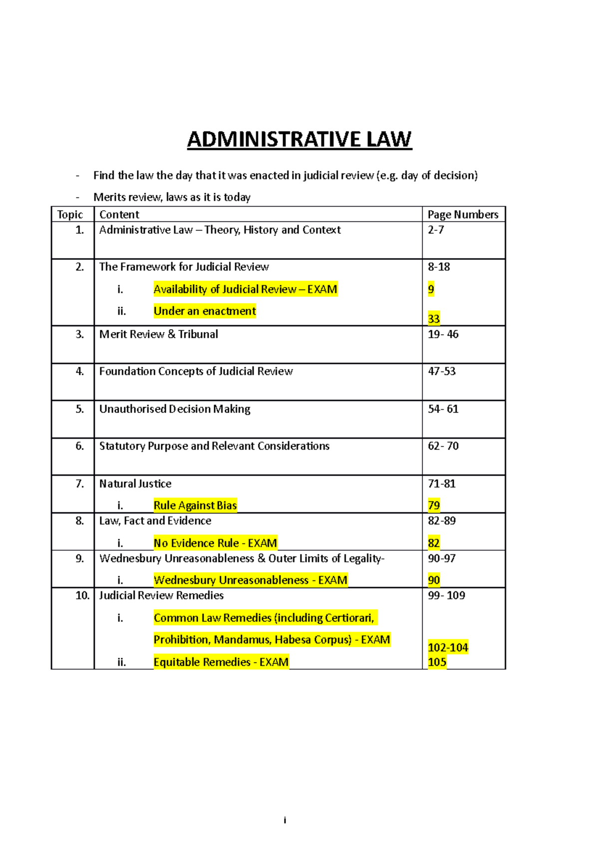 BinderAdminLaw Notes ADMINISTRATIVE LAW Find the law the day that