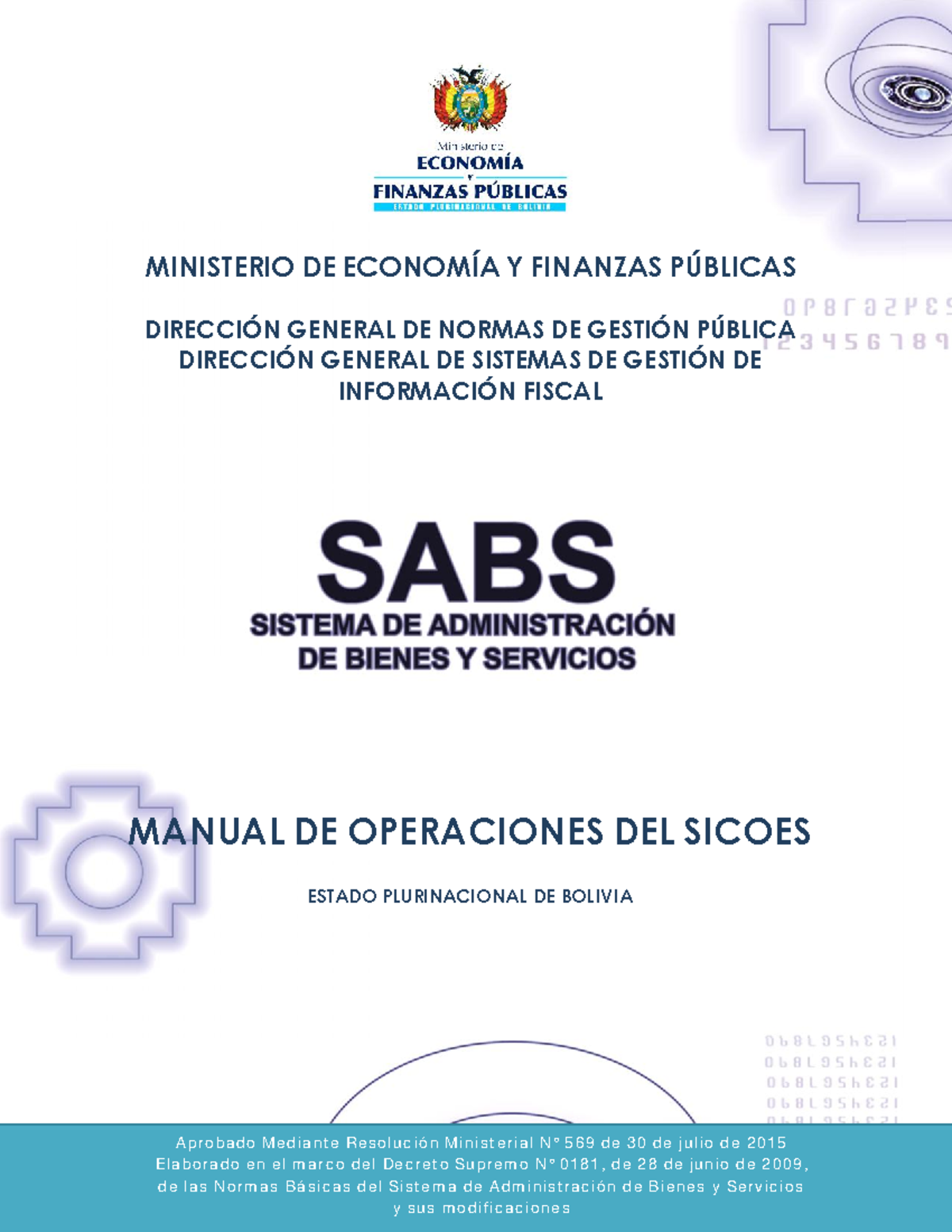 15-RM569-Manual Sicoes - MINISTERIO DE ECONOMÍA Y FINANZAS PÚBLICAS ...