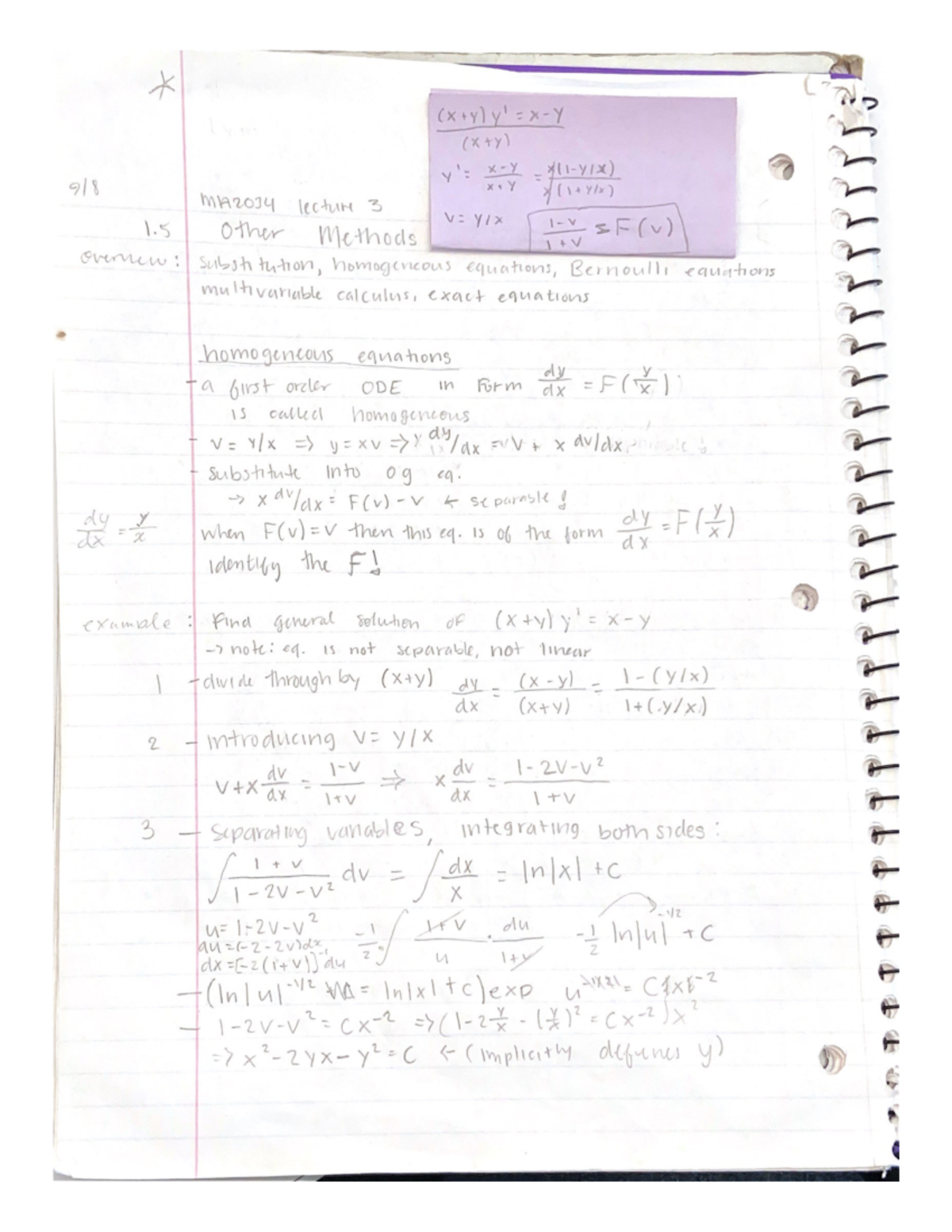 Homogeneous Problems - How to solve homogenous equations ( I(x) ) - MA ...