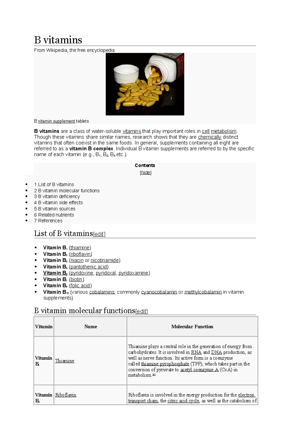 B vitamins Brief discussions about vitamin b B vitamins From