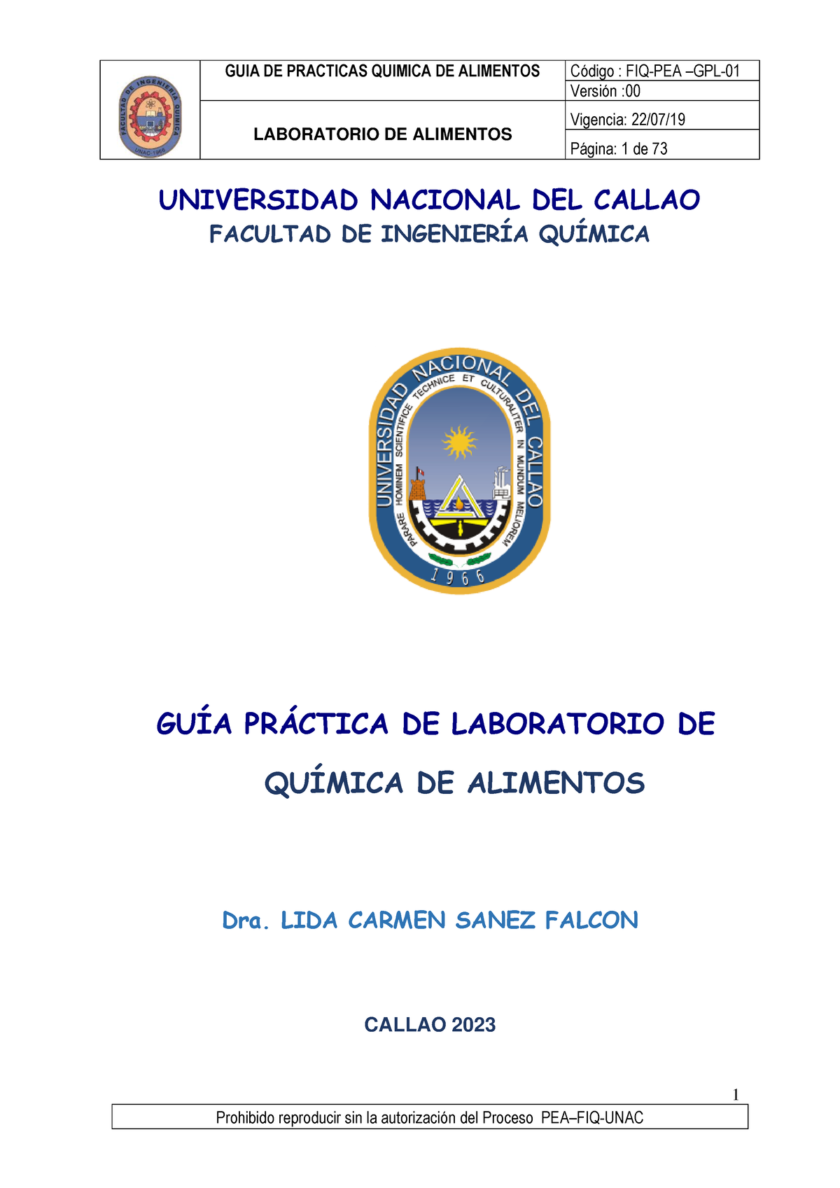 Guia De Practicas Quimica De Alimentos 2023 VersiÛn Laboratorio De Alimentos Vigencia 2207 3755