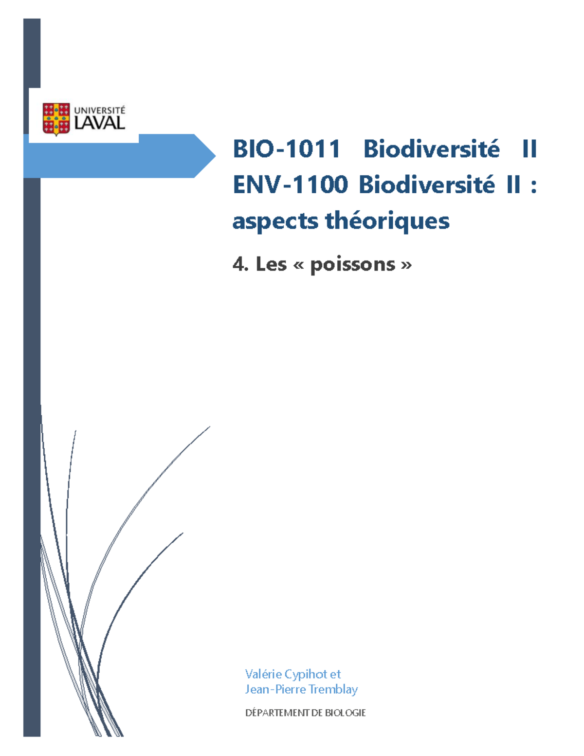 BIO1011 - 27 janvier- Les poissons partie 1 - BIO-1011 Biodiversité II ...