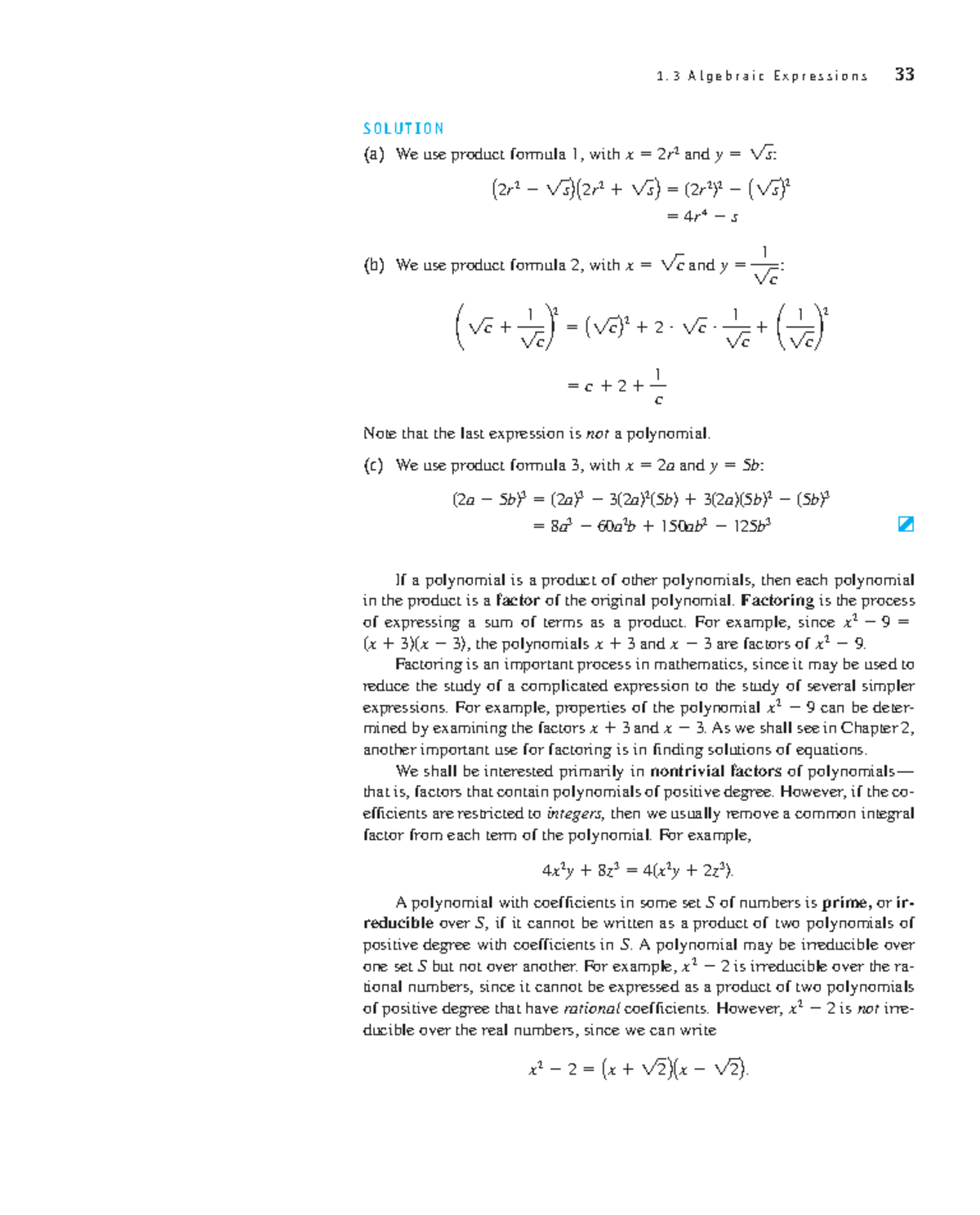 Algebra And Trigonometry With Analytic Geometry-6 - S O L U T I O N (a ...