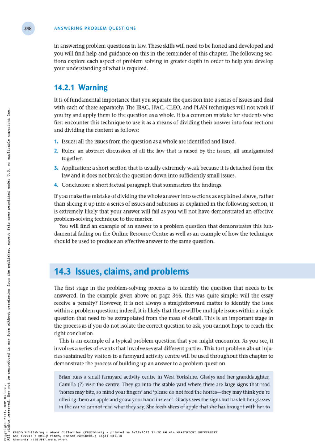 Legal Skills WEEK 4 Reading Introduction to Law and Legal reasoning