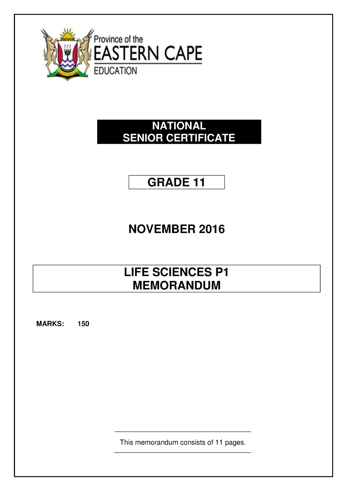 life science paper 1 essays