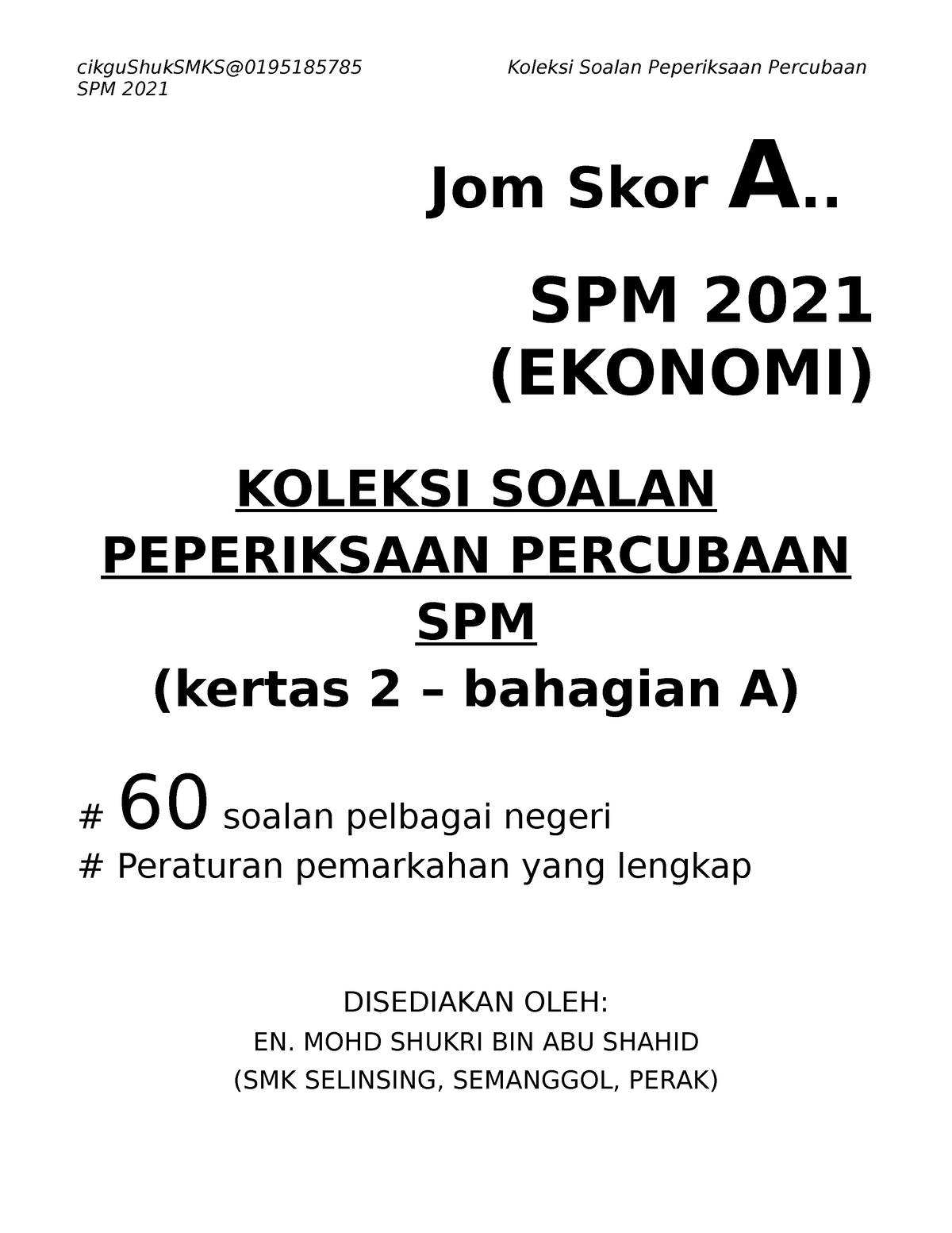 Jawapan Trial SPM 2021 (BHGN A)  ####### SPM 2021 Jom Skor A.. SPM