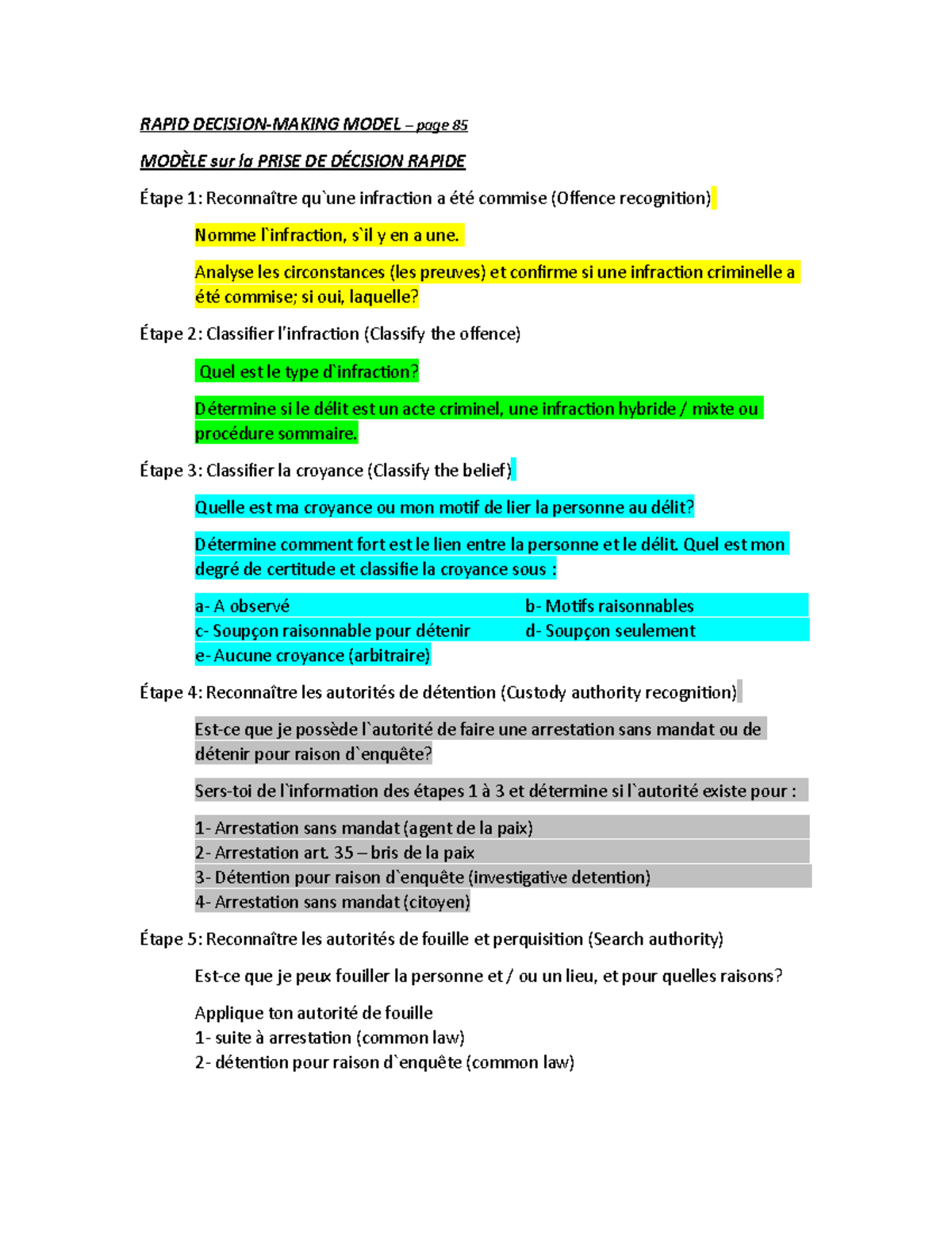 Modèle RDM - good - RAPID DECISION-MAKING MODEL – page 85 MODÈLE sur la ...
