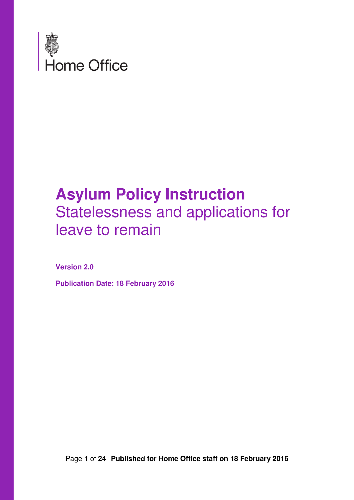 Statelessness AI V2 - Learning Materials - Asylum Policy Instruction ...