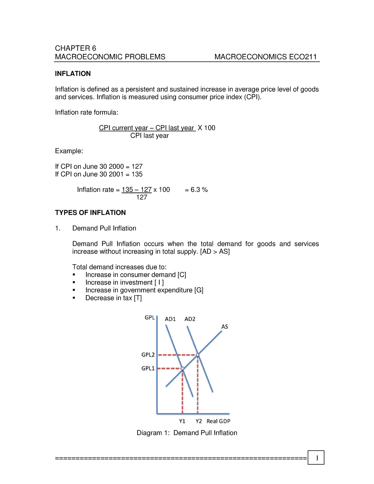 Chapter 6 - Macroeconomic Problems - CHAPTER 6 MACROECONOMIC PROBLEMS ...