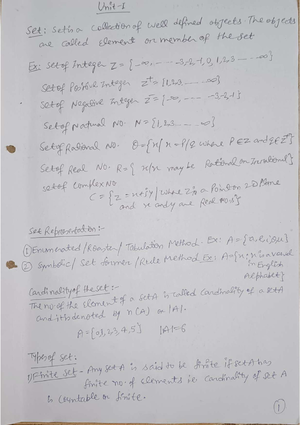 Unit 1 Notes DSTL - Discrete Structures & Theory Of Logic - Studocu