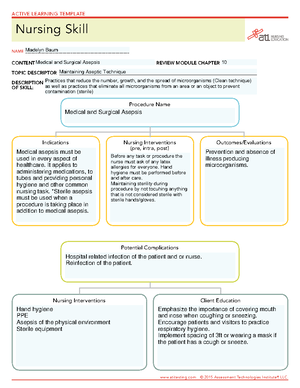 Hypotensive ati template - Indications Nursing Interventions Client ...