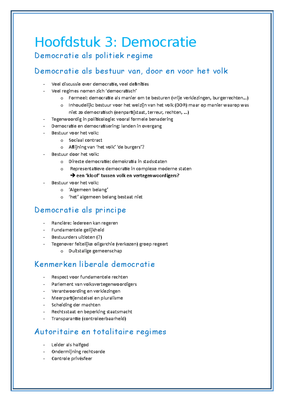 Politiek En Beleid Verkennen Hoofdstuk 3 - Hoofdstuk 3: Democratie ...