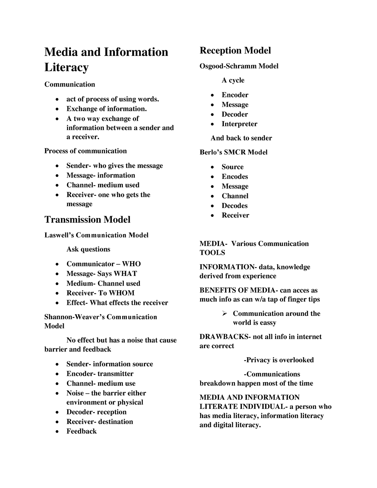 Media AND Information Literacy Media And Information Literacy 