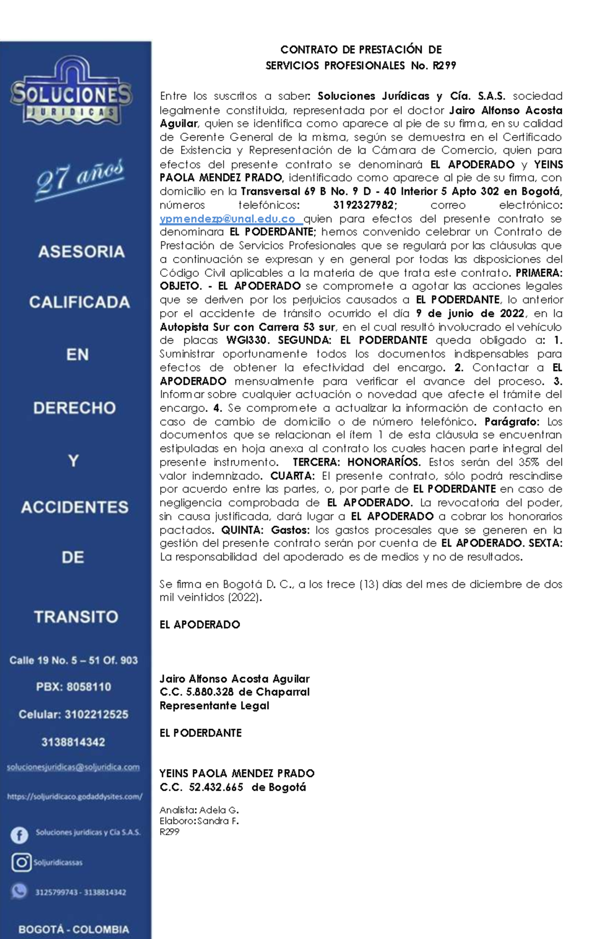 Contrato Prestacion De Servicios - CONTRATO DE PRESTACI”N DE SERVICIOS ...