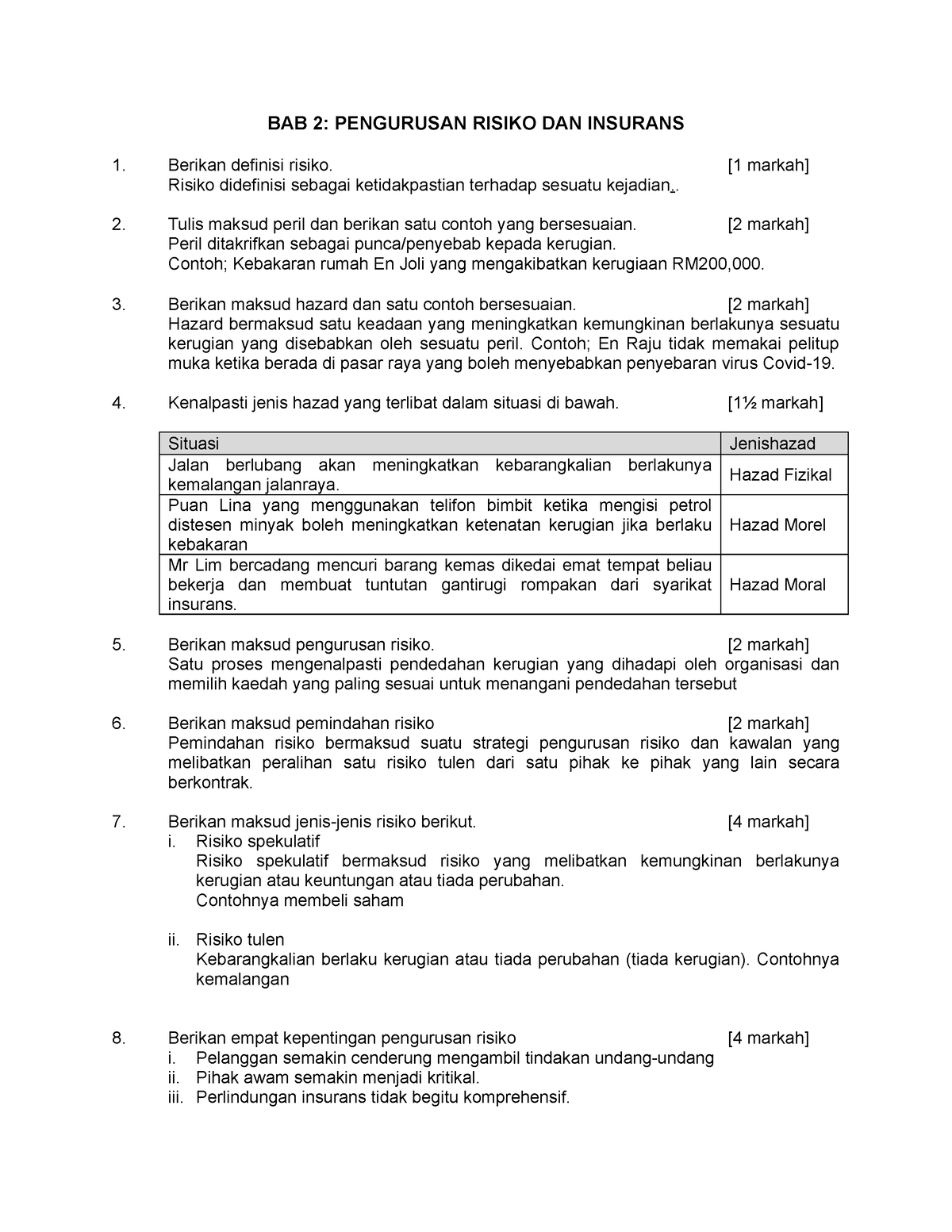 Terdapat Pelbagai Contoh-contoh Bagi Soalan Tutorial Jenis Objektif ...