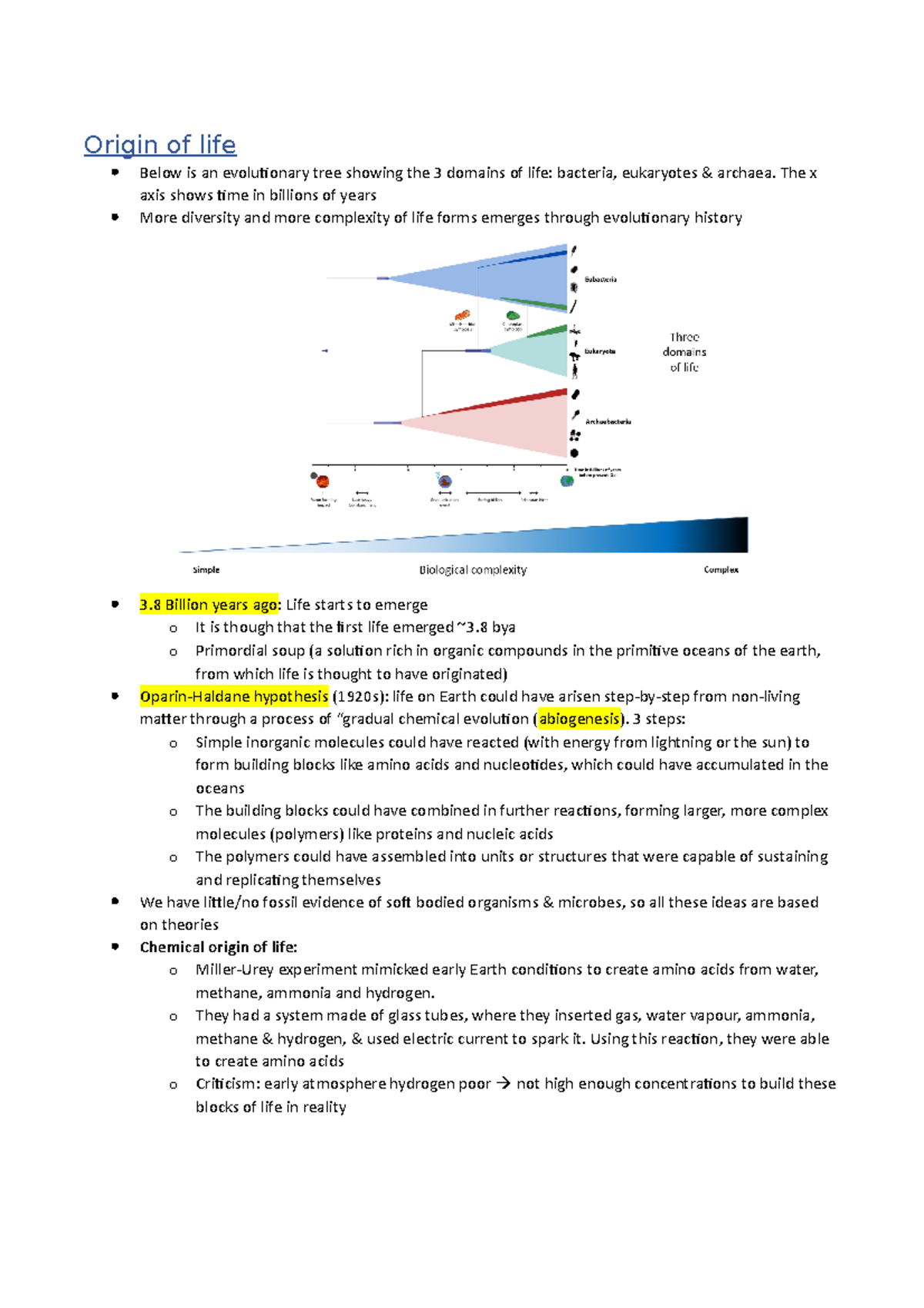 Evolutionary History Of Life On Earth - Origin Of Life Below Is An ...