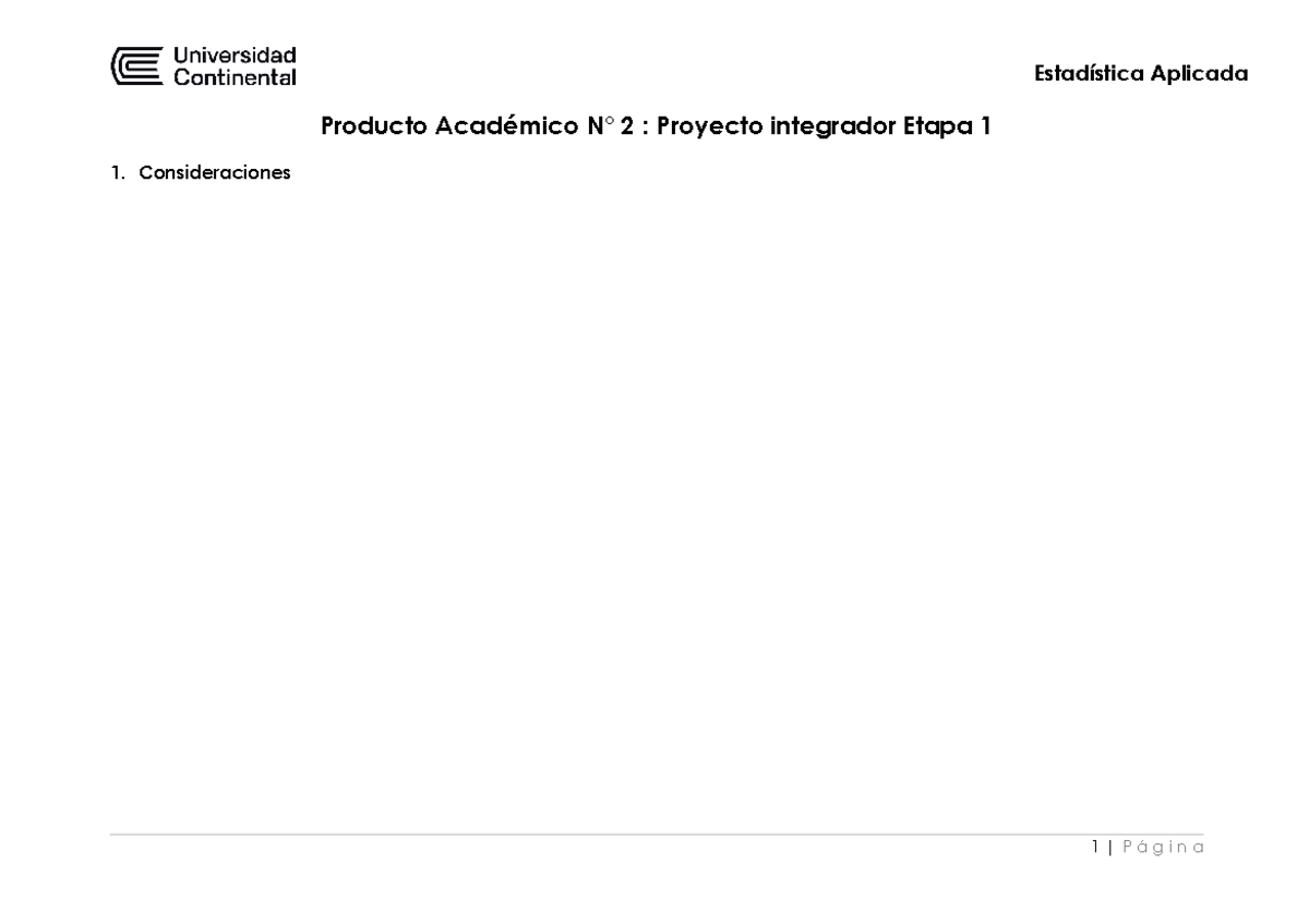 Estadística Aplicada 2 - Producto Académico N° 2 : Proyecto Integrador ...