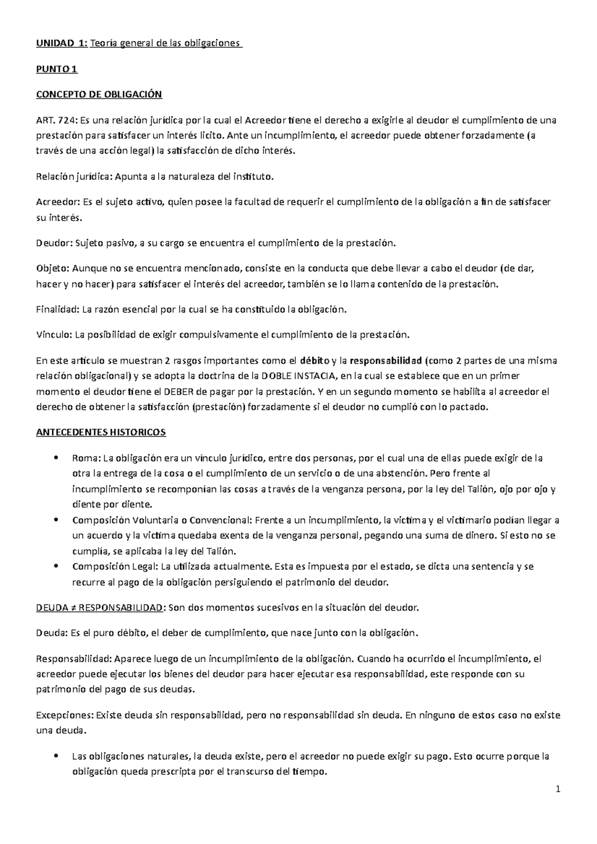 Resumen Derecho Civil II UNIDAD 1