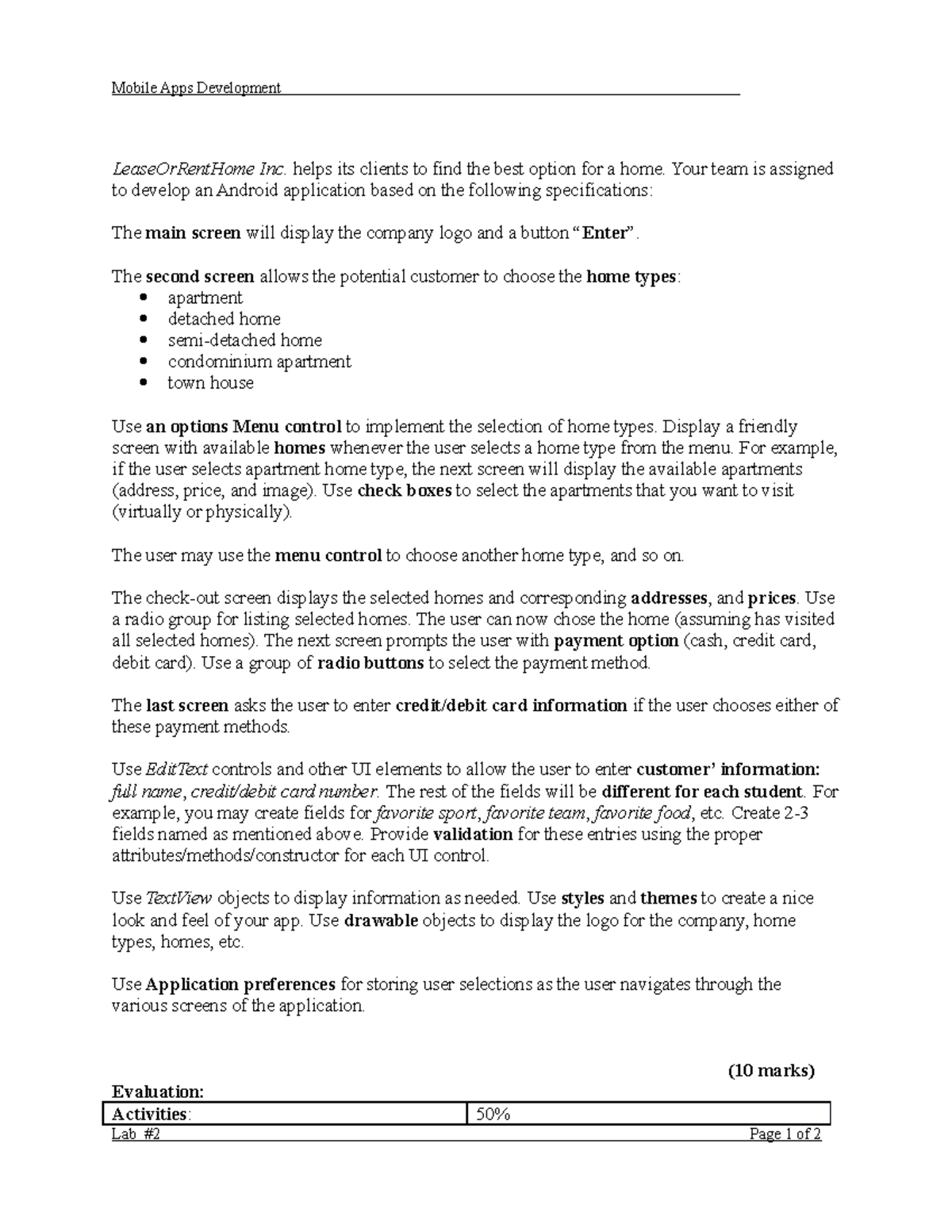 Mobile Apps Assignment - Economics - UoN - Studocu