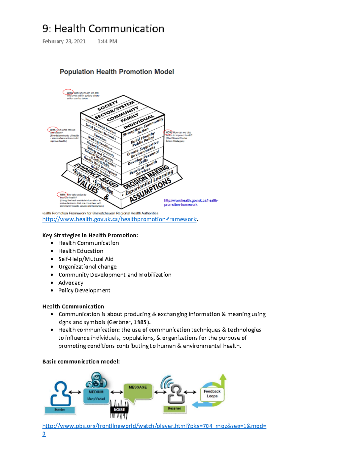 NUTR 350- 9 Health Communication - ŚƚƚƉ͗ͬͬǁǁǁ͘ŚĞĂůƚŚ͘ŐŽǀ͘ƐŬ ...