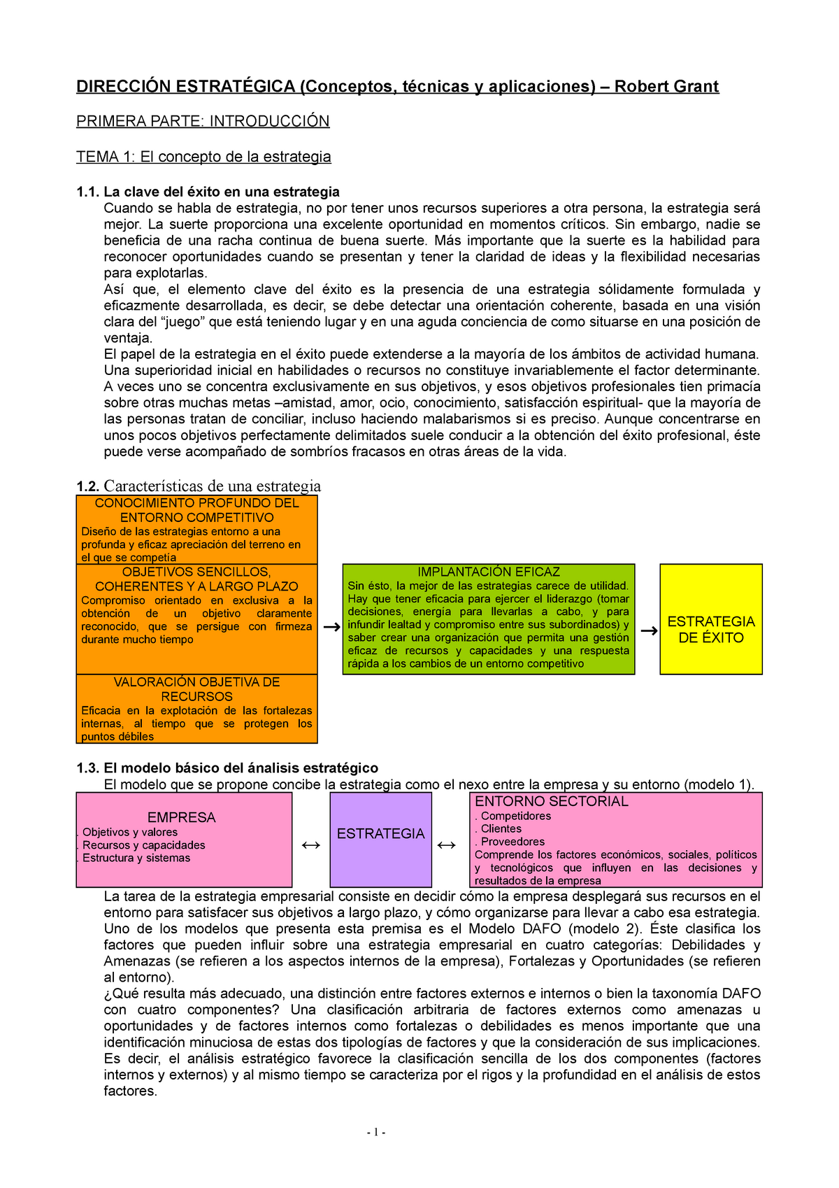 Resumen Libro Dirección Estratégica Robert Grant DirecciÓn