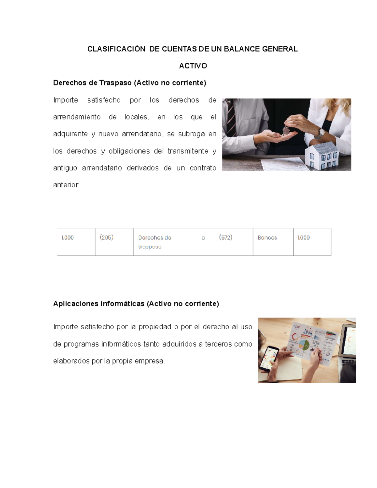 Contabilidad I Cuentas de Balance general - CLASIFICACIÓN DE CUENTAS DE ...