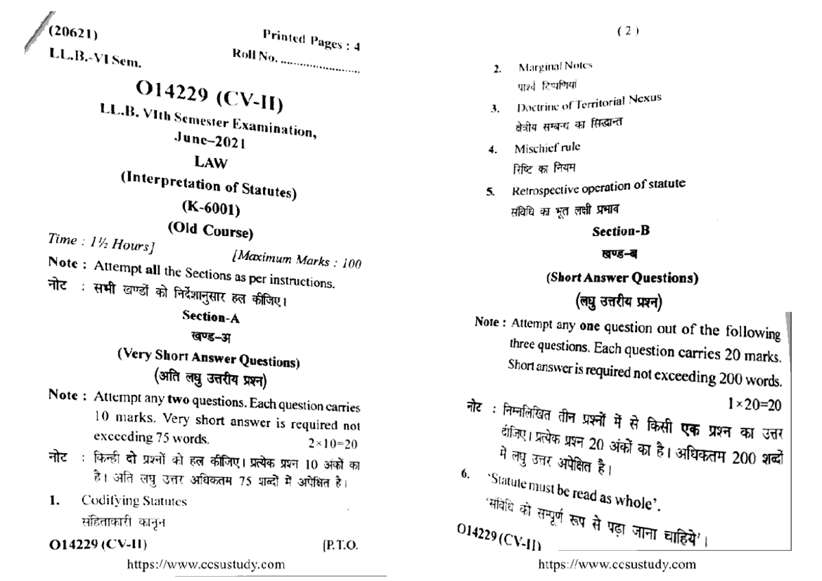 Interpretation of statutes 2021 LLB Studocu