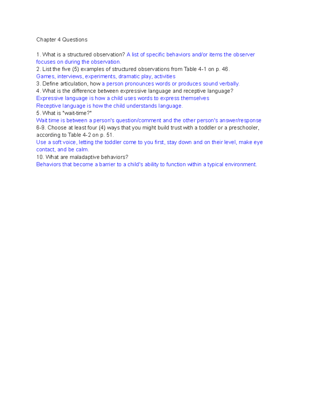 Chapter 4 Questions - Chapter 4 Questions What is a structured ...