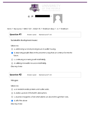 Graded Quiz Unit 3 - ENVS 1301 - Studocu