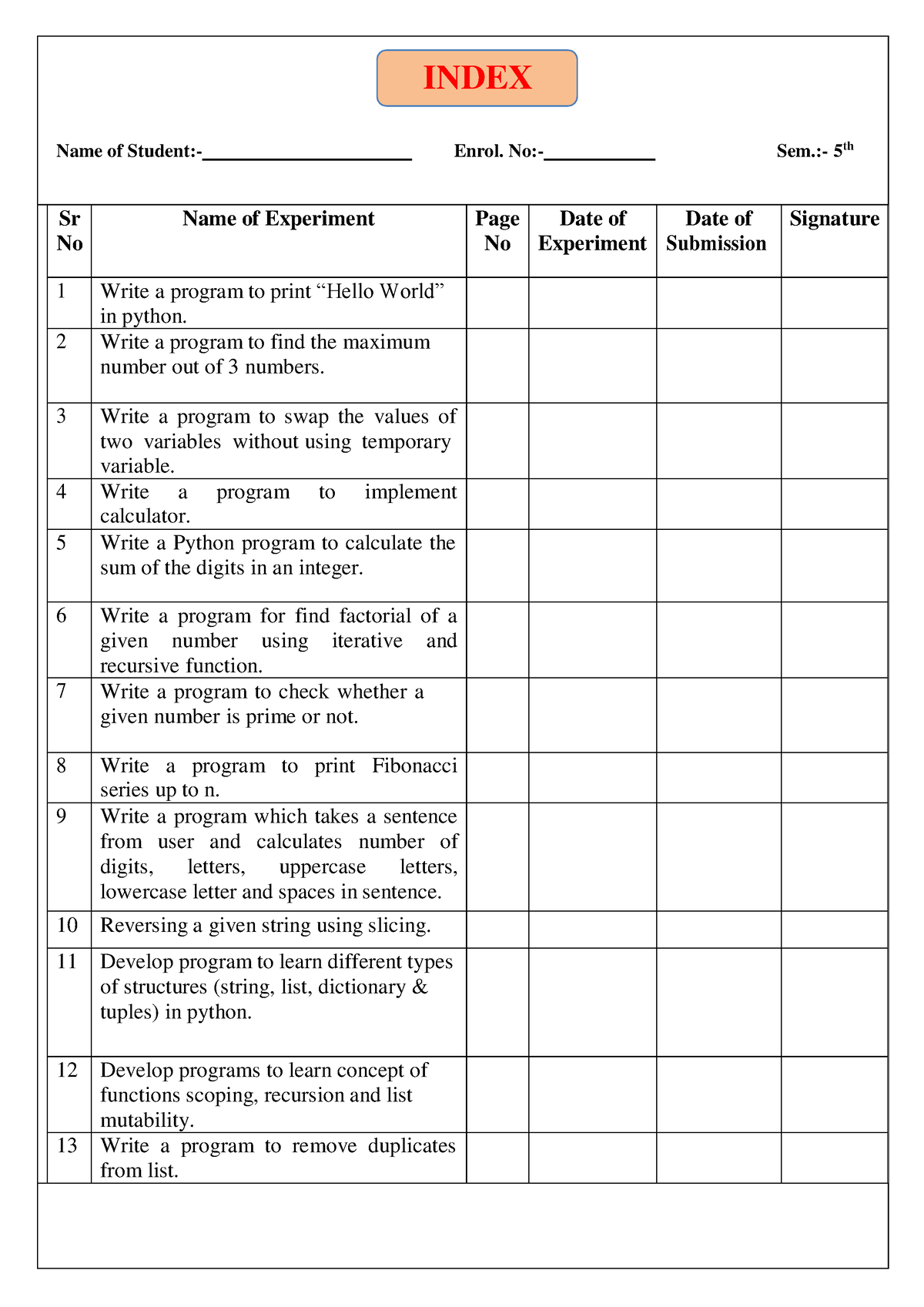 pds-lab-manual-index-name-of-student-enrol-no-sem-5th-sr-no-name-of-experiment-page-no