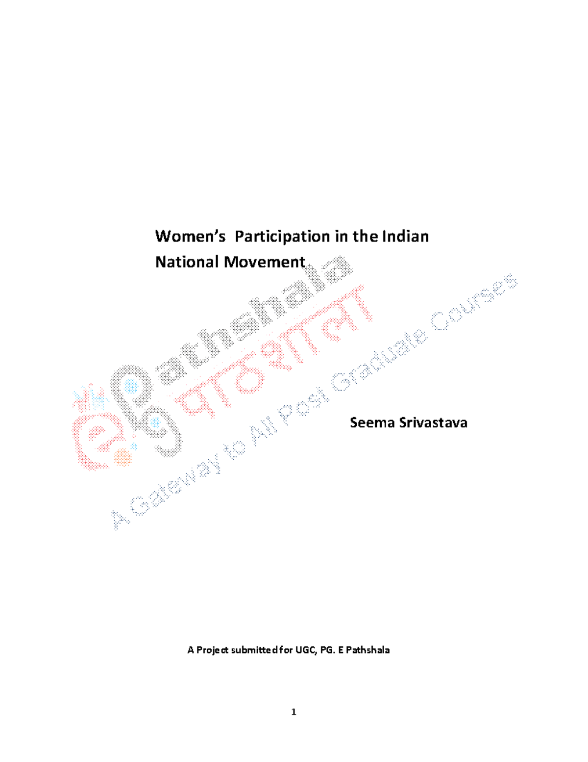 6255 et et 19 - Women’s Participation in the Indian National Movement ...