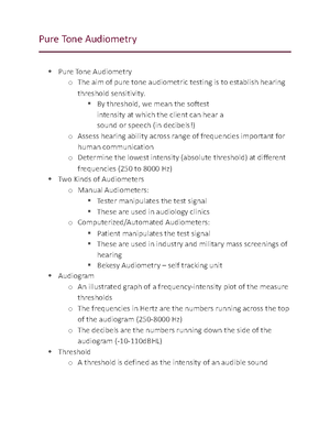 Audiogram Identification Quiz - Audiogram 1 Ashlynn Davis Audiogram I ...