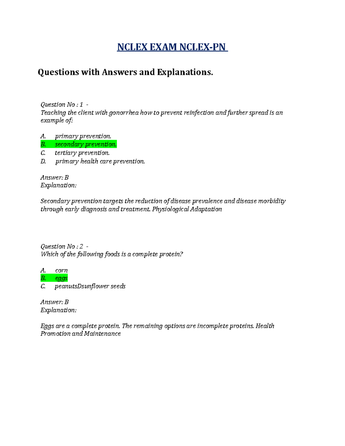 NGN Nclex EXAM NclexPN 2023 NCLEX EXAM NCLEXPN Questions with