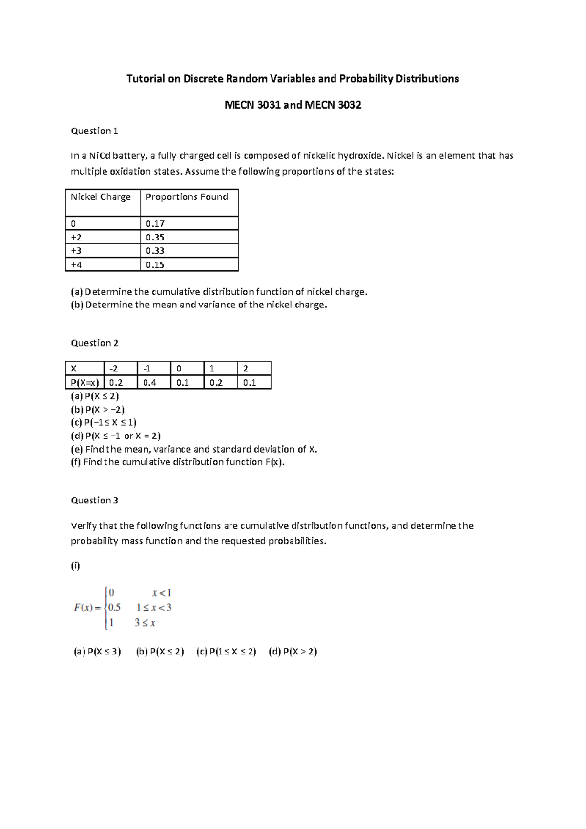 Tutorial+2+Discrete+Distribution - Tutorial on Discrete Random ...