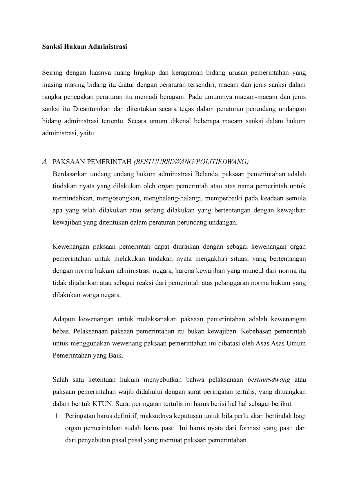 Sanksi Hukum Administrasi - Sanksi Hukum Administrasi Seiring Dengan ...