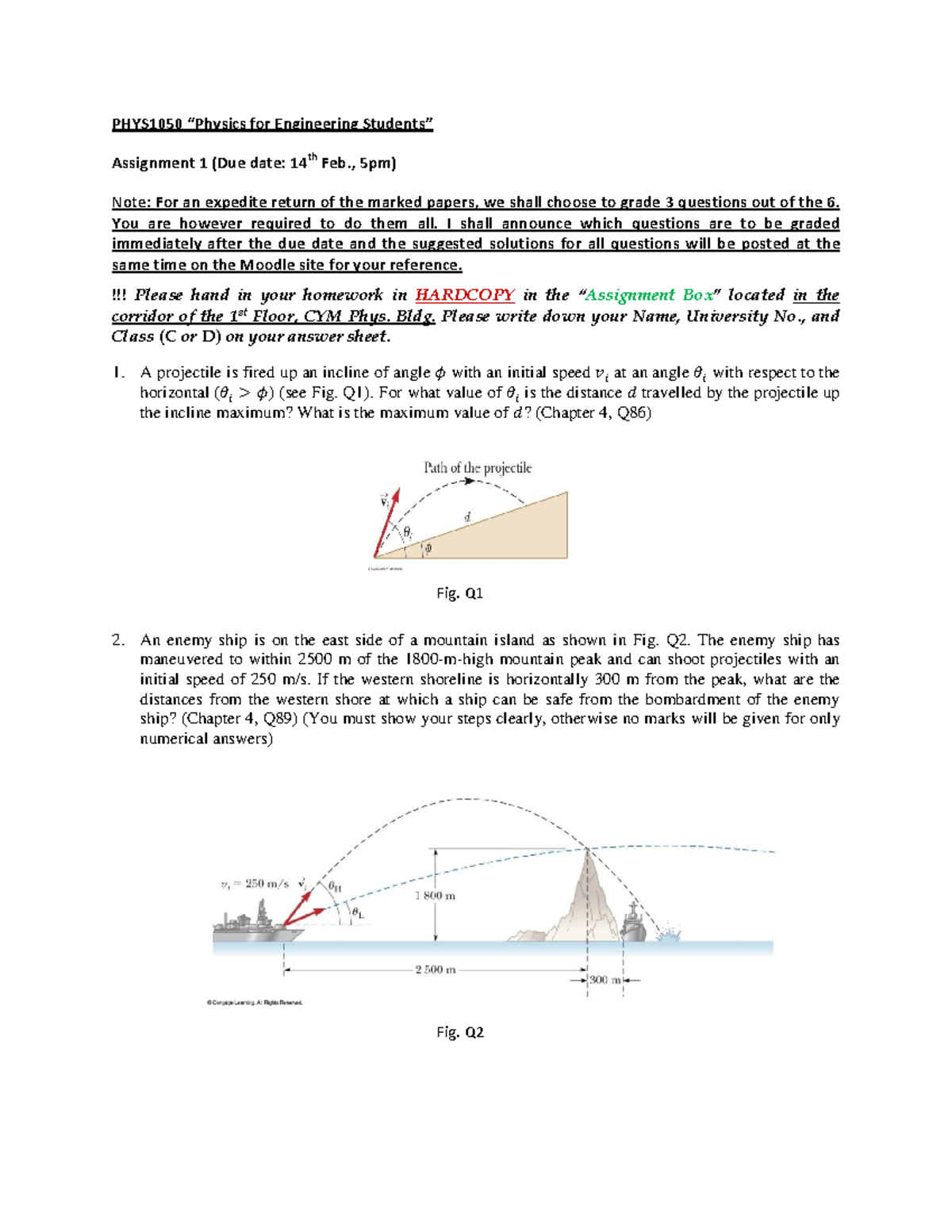 PHYS1050 Physics for Engineering Student - PHYS1050 “Physics for ...