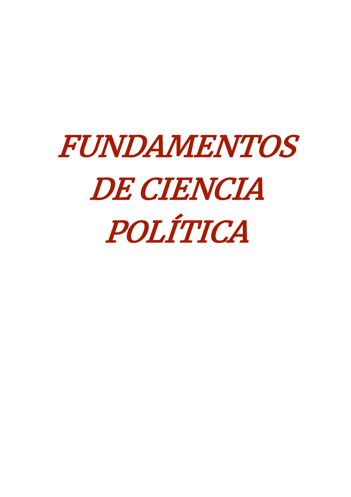 Fundamentos Ccpp Apuntes Fundamentos De Ciencia Pol Tica Aqu