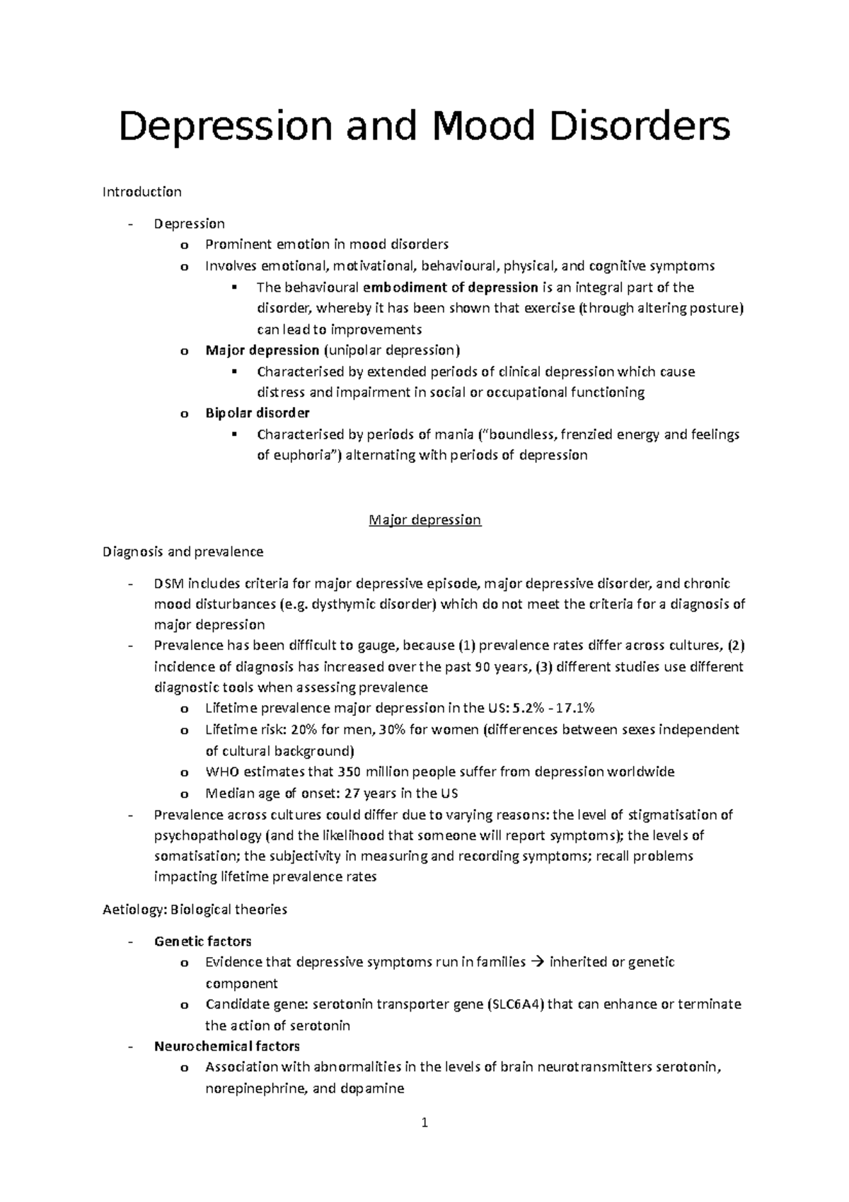 7 - Depression and Mood Disorders - Depression and Mood Disorders ...