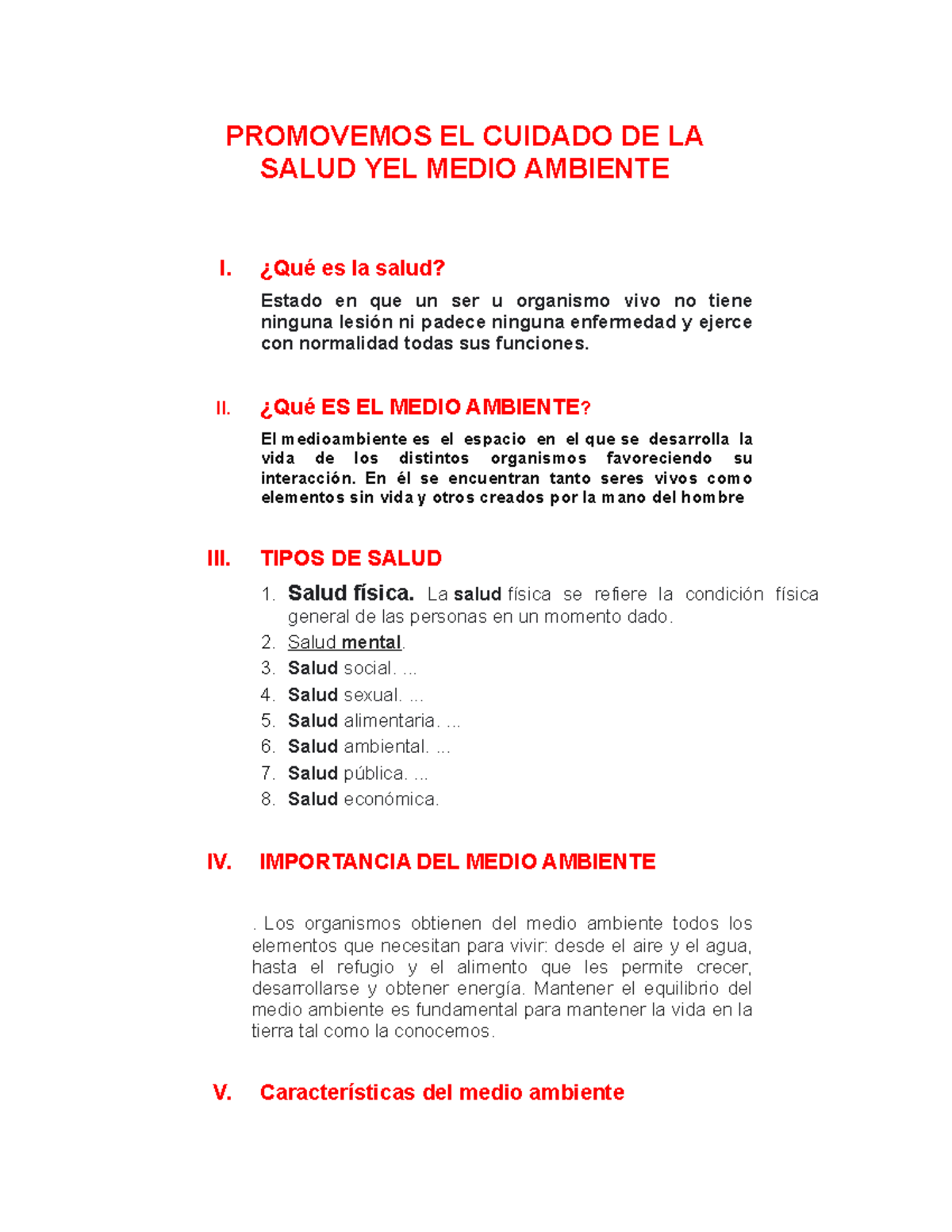 Promovemos EL Cuidado DE LA Salud YEL Medio Ambiente Jimmi Eduardo ...